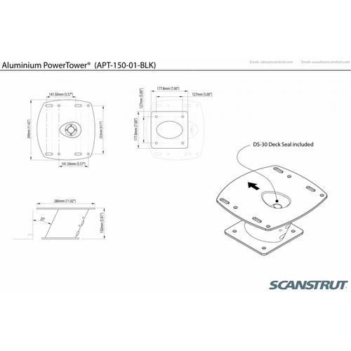 SCANSTRUT RADARTORN 150MM BLK