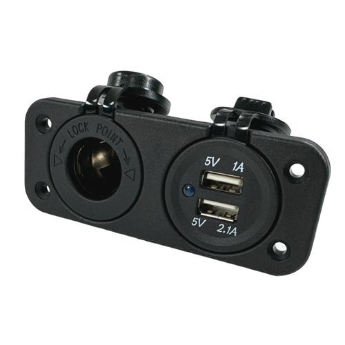 ELUTTAG 12V MED 2 X USB-A