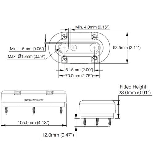 KABELGENOMFÖRING MULTI-15MM SV