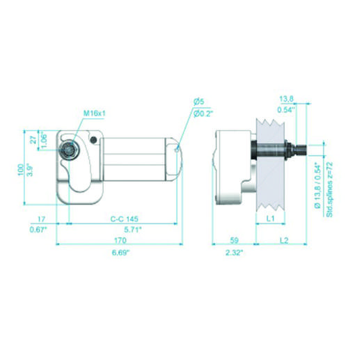 TORKARMOTOR SVART W12 12V 42MM