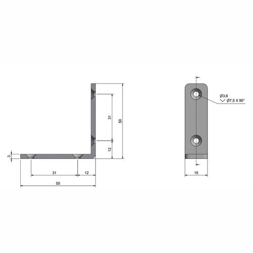 VINKELBESLAG 70X70 RF304 ROCA