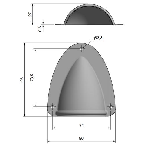 REGNKÅPA 93X83 RF304 ROCA